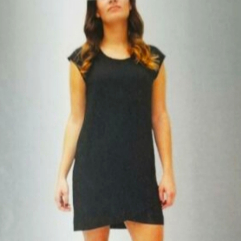 Active Life sleeveless jersey dress overlap hem sporty NWT